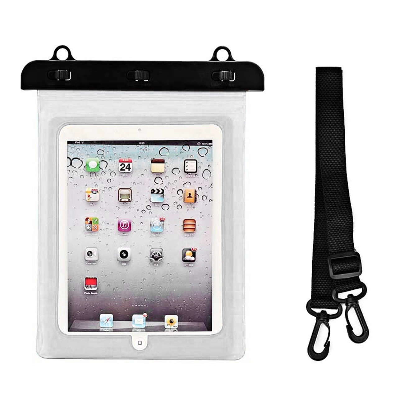 Universal Waterproof Case Dry Bag for Phone or Tablet up to 8", White
