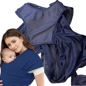 Breathable baby wrap carrier, easy tie, M/L, assorted colors