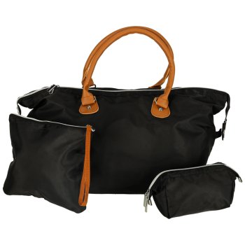 Multifunctional Diaper Bag for Stroller with Organizer Pouches, Black