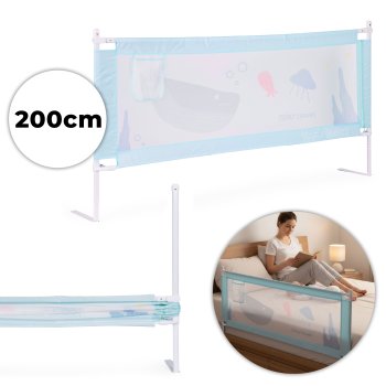 ECOTOYS Toddler Bed Rail 200 cm Safety Guard for Kids and Children