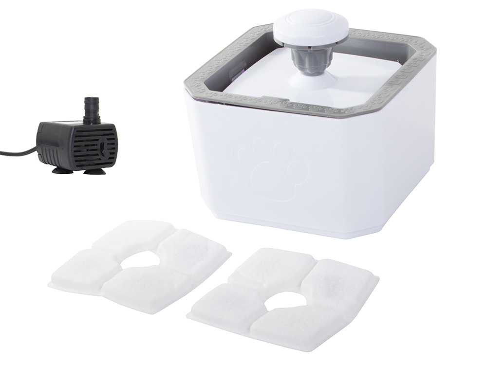 Dog and Cat Water Fountain Drinker 2.5L, White (2)