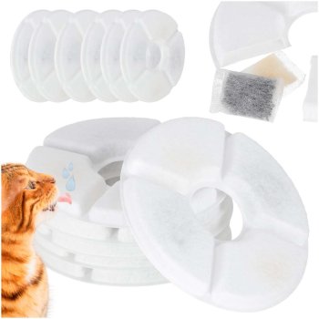 Replacement Filters for Pet Water Fountain for Cats and Dogs, 6 Pack