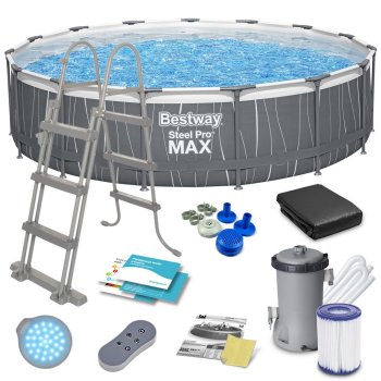 Bestway 561GD Power Steel Frame Pool 457 x 107 cm, 13-in-1 Set