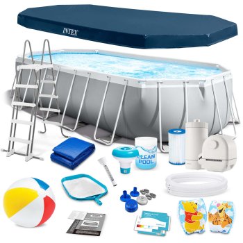 Intex 26798 Rectangular Frame Pool Set 610x305x122cm, 18-in-1
