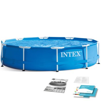 INTEX 28200 Metal Frame Above Ground Garden Pool 305 x 76 cm