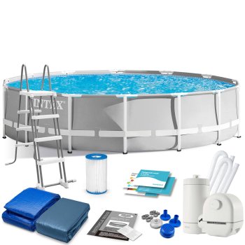 Intex 26732 Prism Frame Above Ground Pool 549 x 122 cm, 6-in-1 Set