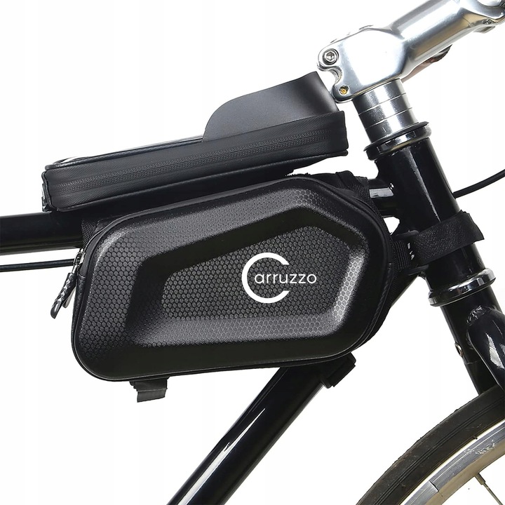 Carruzzo Waterproof Double Bike Frame Bag with Phone Holder (3)