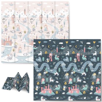 Kids Folding Foam Mat Nukido NK-340, Castle