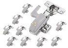 Furniture Hinge LED Sensor Light Cabinet Cupboard Closet Wardrobe Battery-powered Lamp, Set of 10