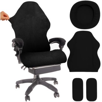 Dunmoon 25824 Stretch Gaming Chair Cover with Armrest Covers, Black