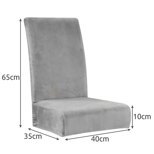 Chair Cover - Gray Velvet Ruhhy 22979 (1)