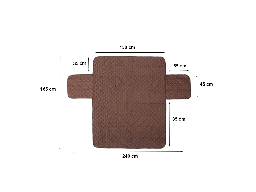 Couch Coat Reversible Microfiber Sofa Cover Furniture Protector from Pets Dogs, Brown/Beige (0)