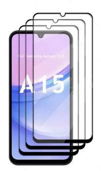 5D Samsung Galaxy A15 ( SM-A156, SM-A155 ), Tempered Full Cover Glass Screen Protector 10 pcs.