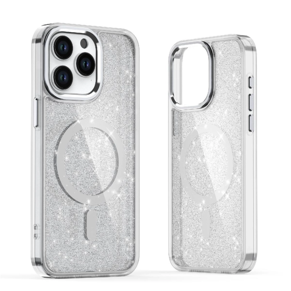 Samsung Galaxy A26 (SM-A266E/DS) Glitter Case with MagSafe Cover, White