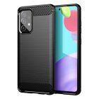 Carbon Case for Samsung Galaxy A72 4G, Flexible TPU Protective Cover, Black