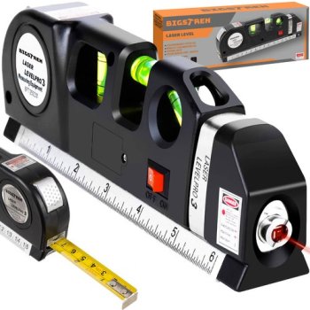 Laser Level with 250cm Tape Measure Bigstreen 21747