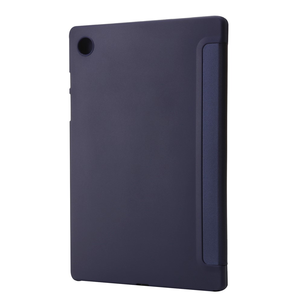 Samsung Galaxy Tab A8 10.5 (2021) (2022) (SM-X200/X205) V-fold Stand Silicone Book Case Cover, Blue (2)