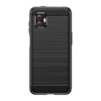 Samsung Galaxy Xcover 6 Pro (SM-G736) / Xcover Pro 2 Carbon Fiber TPU Protective Case Cover, Black