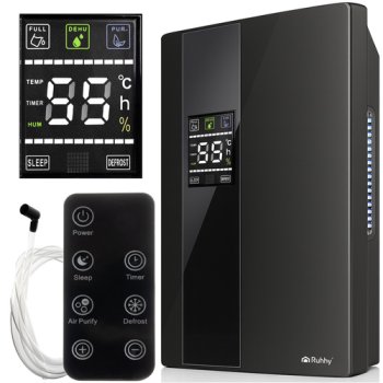 Ruhhy 26626 Dehumidifier and Air Purifier, Black