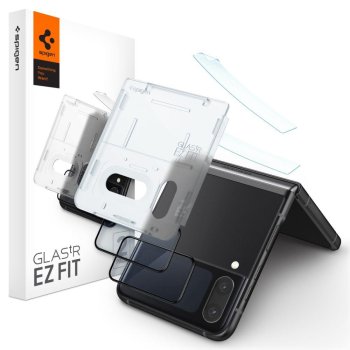 Samsung Galaxy Z Flip 4 (SM-F721) Spigen "EX Fit" + Hinge Film 2x Tempered Glass