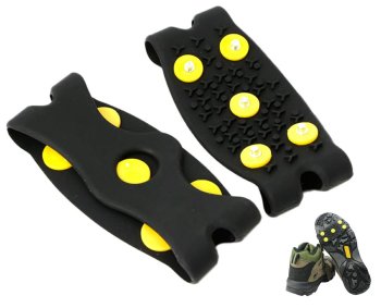 Anti-Slip Ice Cleats with 10 Spikes for Shoes, Size 36-41