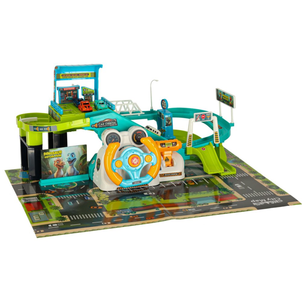 Interactive Racing Track with Steering Wheel and Parking (3)