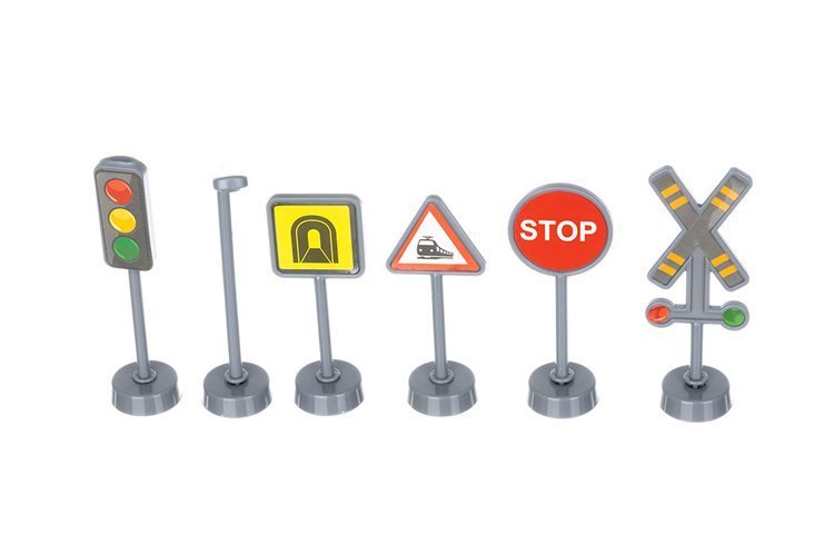 Play Train Railway / Race Track / Police Station For Children, 92 elements (5)