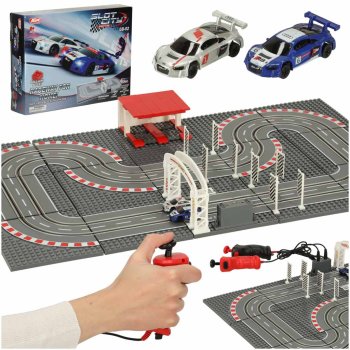 Electric Police Slot Car Race Track Set with 2 Cars & Controllers GD-02