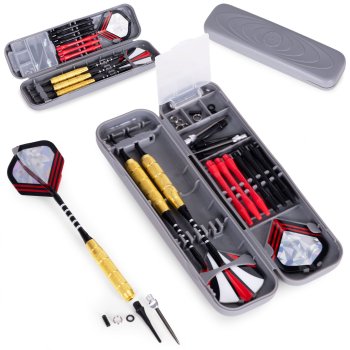 Steel Tip Darts Set 17g Professional Brass Barrels for Sisal Dartboards