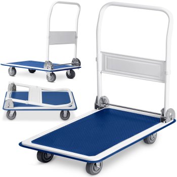 Humberg HM-506 Folding Platform Trolley 300 kg, white and blue