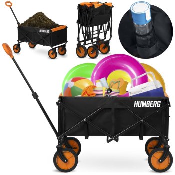 Humberg HM-513 Foldable Transport Cart, 100L | Heavy-Duty Folding Utility Wagon