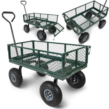 Humberg HM-509 Garden Dump Cart 100L - Heavy Duty Yard Trolley