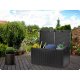 Plonos 270L Outdoor Garden Storage Box, 109 x 51 x 55 cm, Black