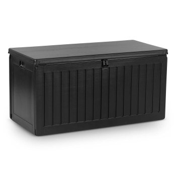 Plonos 270L Outdoor Garden Storage Box, 109 x 51 x 55 cm, Black