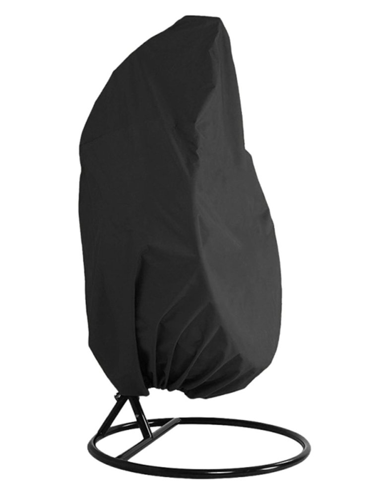 Garden Cocoon Egg Swing Chair Waterproof Cover, Black (4)