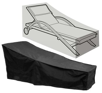 Waterproof Garden Lounger Cover, Black