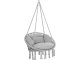 Hanging chair with cushion, boho nest swing for home and garden, grey