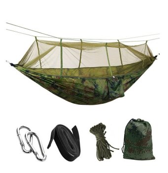 Garden Travel Camping Hammock with Mosquito Net - 260x140сm, Camouflage