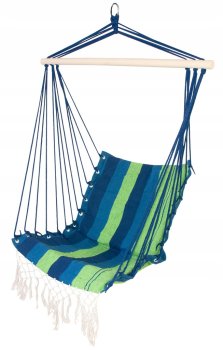 Brazilian Hanging Garden Chihee Swing Hammock Chair, Green-Blue