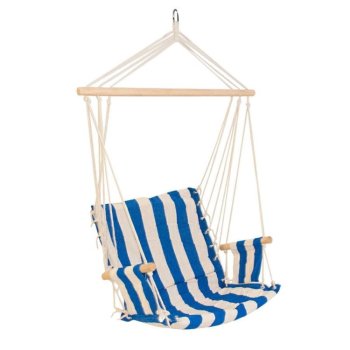 Brazilian Hanging Garden Chihee Swing Hammock Chair, Blue-White