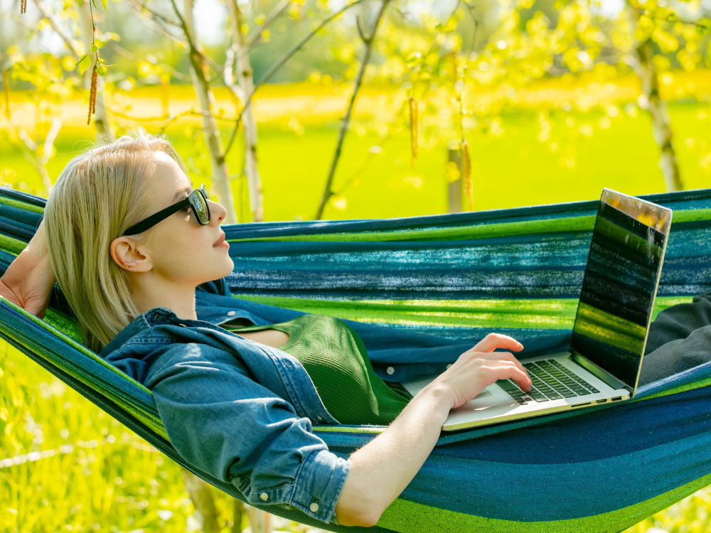 Garden Hanging Hammock with Frame and Mounting Ropes (3)