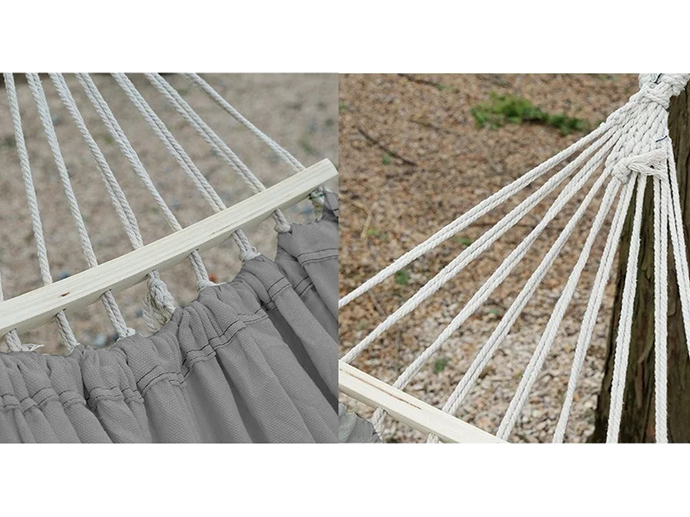 Double Hanging Garden Hammock XXL with Cover and Mounting Ropes (1)