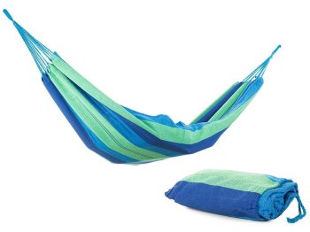 Garden Home Single Hammock - 200x80 cm, Blue-Green