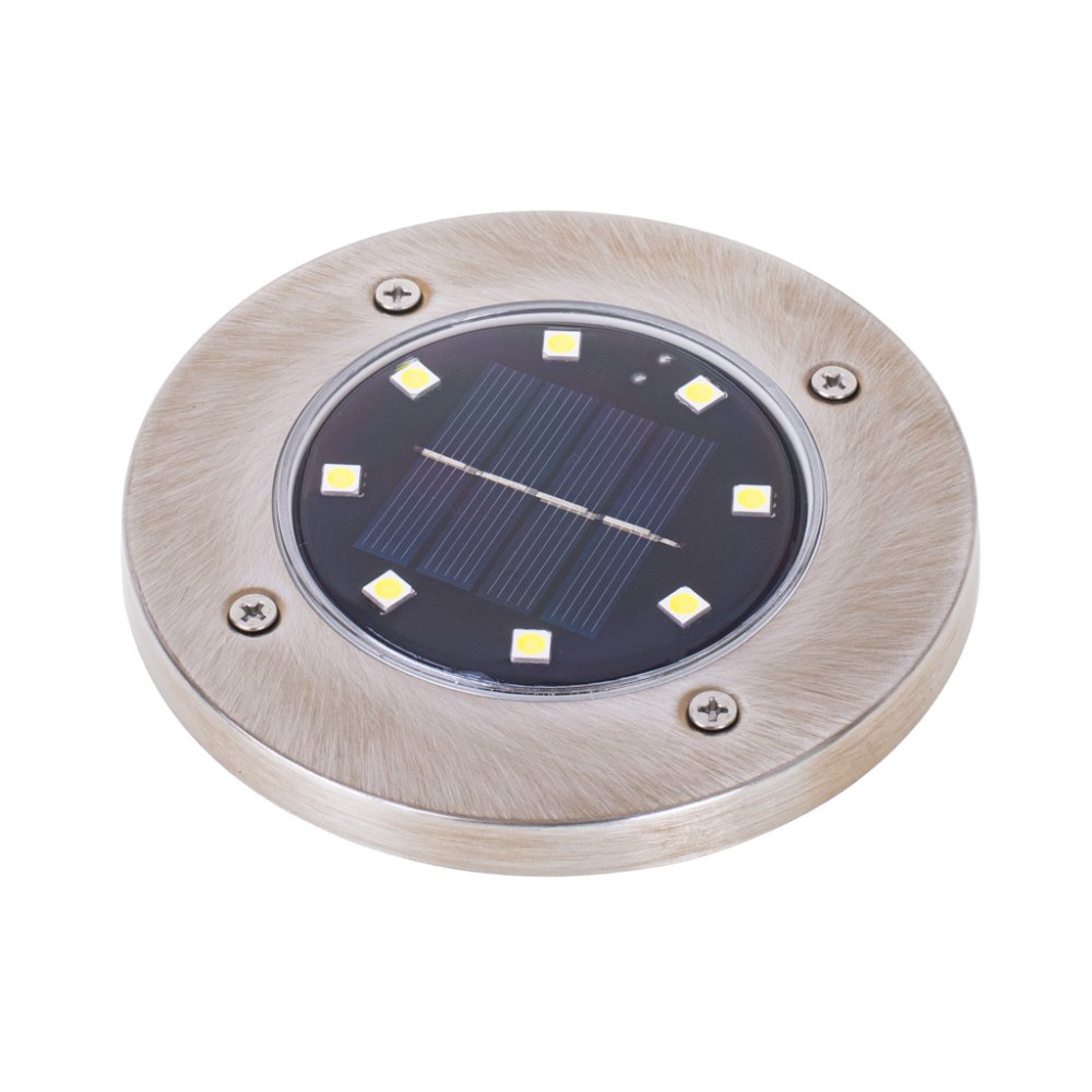 Solar Outdoor Ground Lights Garden Path with 8 LEDs, Warm White, 4 pcs. (3)