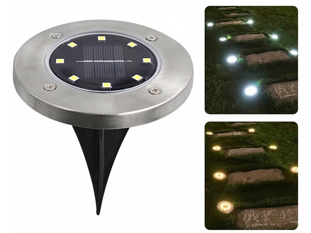 Solar Disk Garden Lights Twilight Sensor 4Pcs (1)