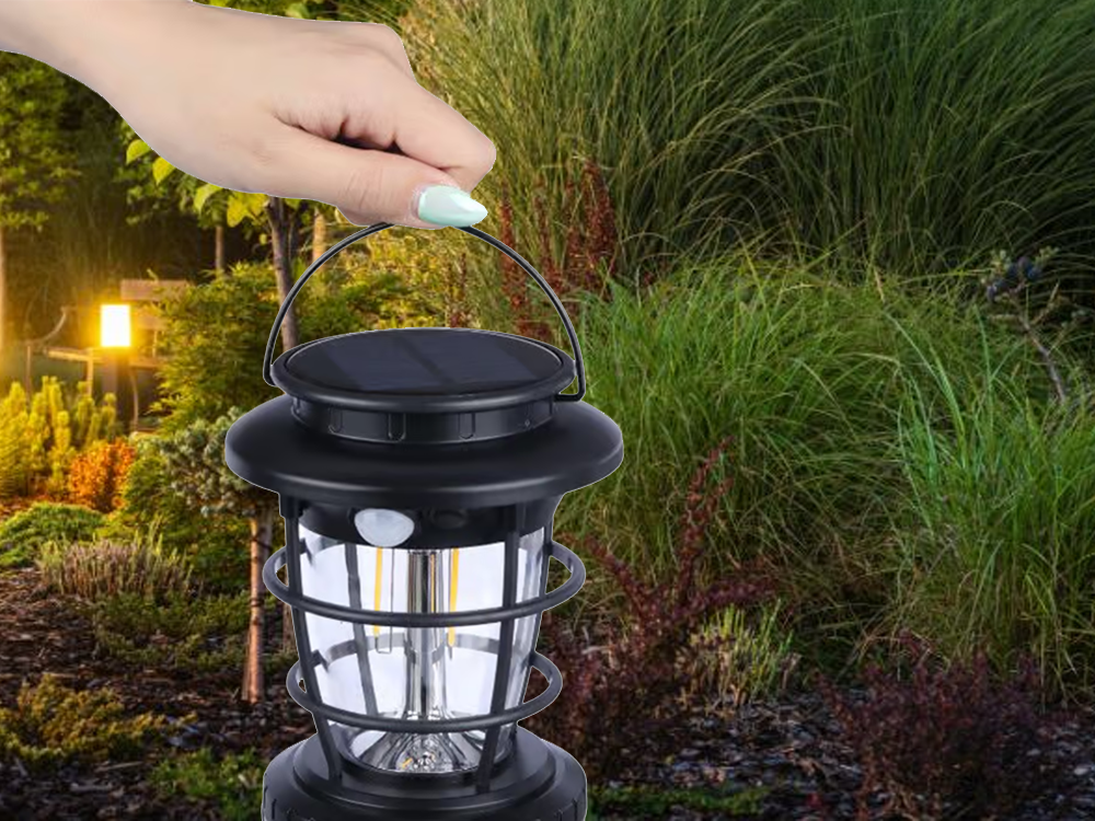 Solar LED Camping Lantern and Garden Light with USB and Motion Sensor (0)