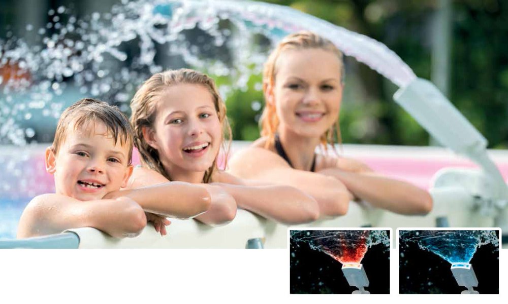 LED fountain for pool Intex 28089, with colorful lighting, white (2)