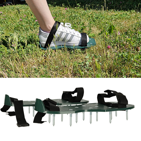 Lawn Grass Aerator Shoes, Garden Footwear with Metal Spikes (2)