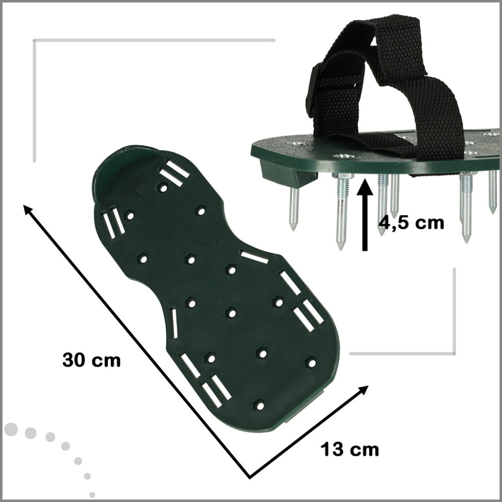 Lawn Grass Aerator Shoes, Garden Footwear with Metal Spikes (0)