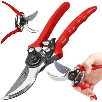 Hand Pruner Shrub Pruning Shears Garden Tool, Red